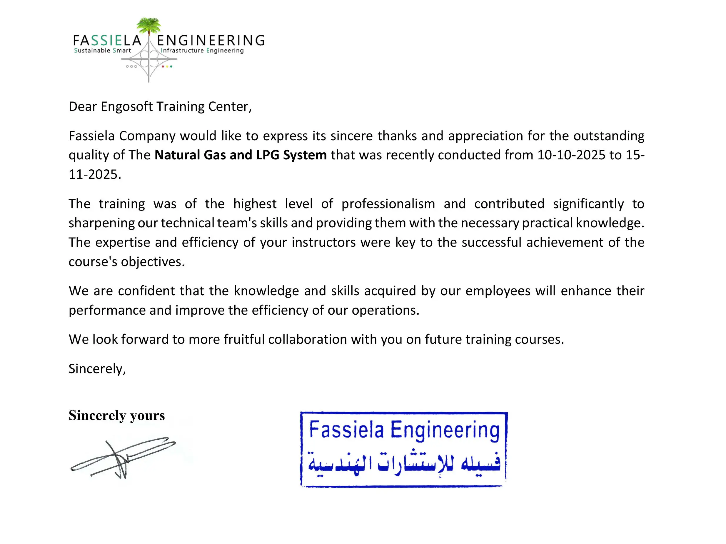 Client testimonial